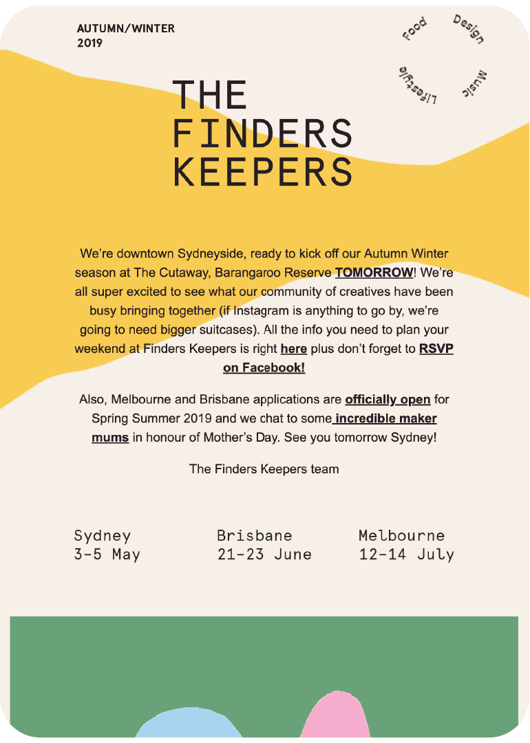 The Finders Keepers newsletters The Finders Keepers newsletters