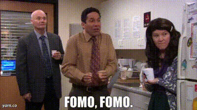 The Office FOMO gif. The Office FOMO gif.