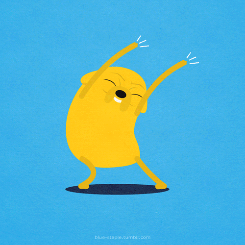 Adventure Time happy dance gif.
