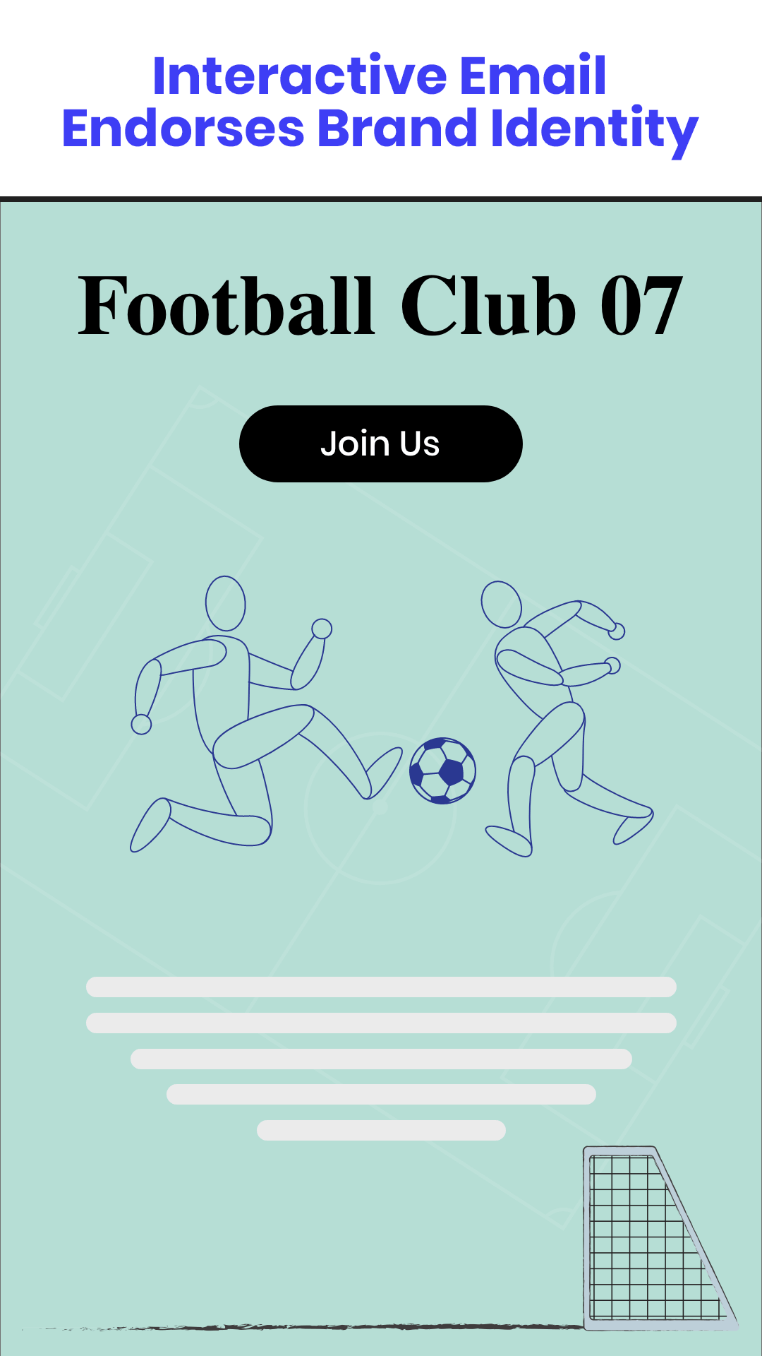 Interactive email example from a football club. Interactive email example from a football club.