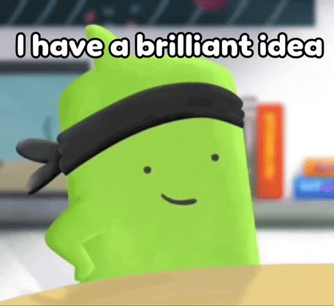 A GIF on having a brilliant idea A GIF on having a brilliant idea