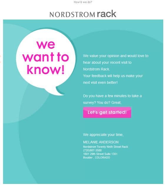 Feedback email example Feedback email example