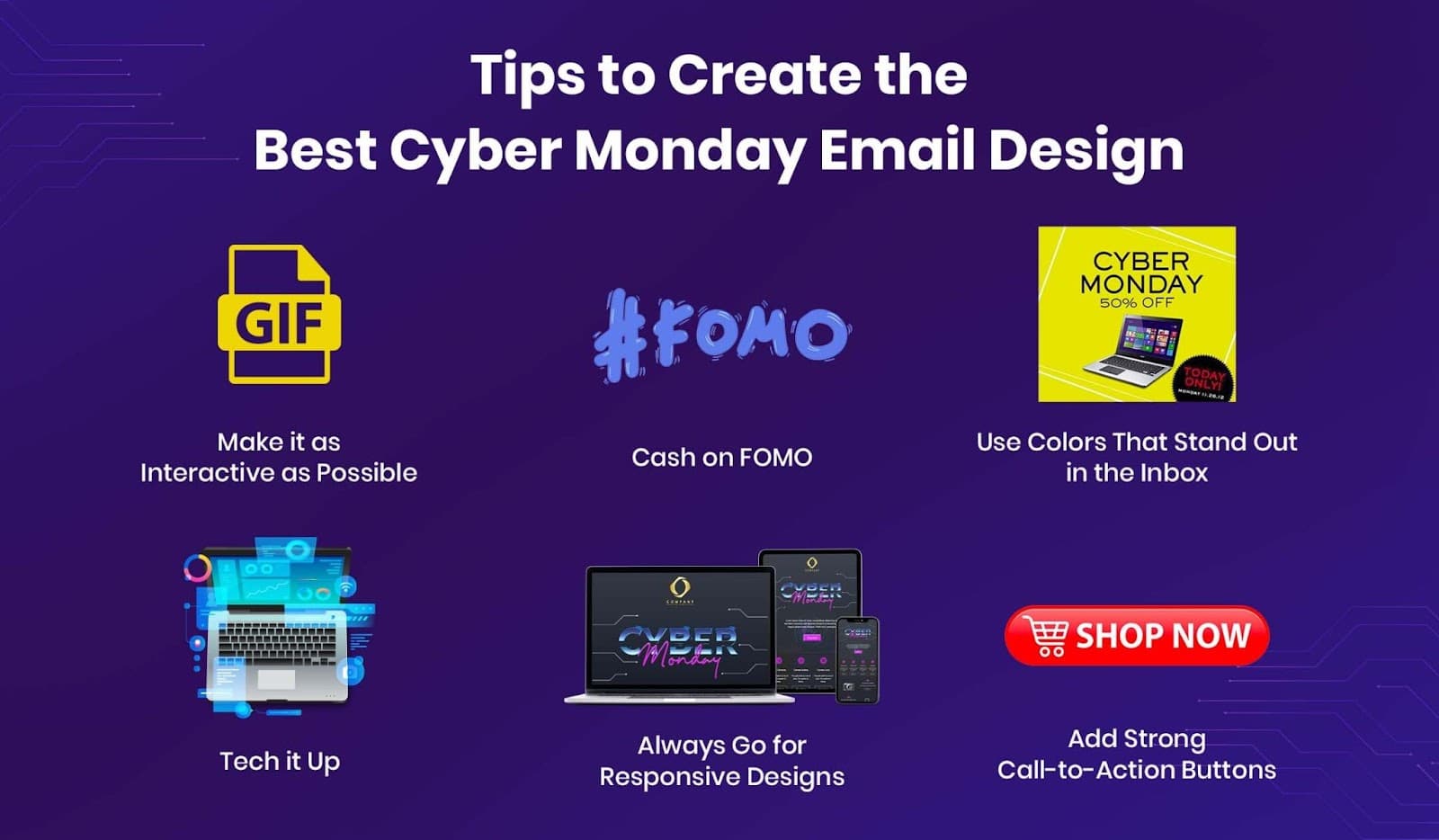Six best practices of Cyber Monday email design Six best practices of Cyber Monday email design