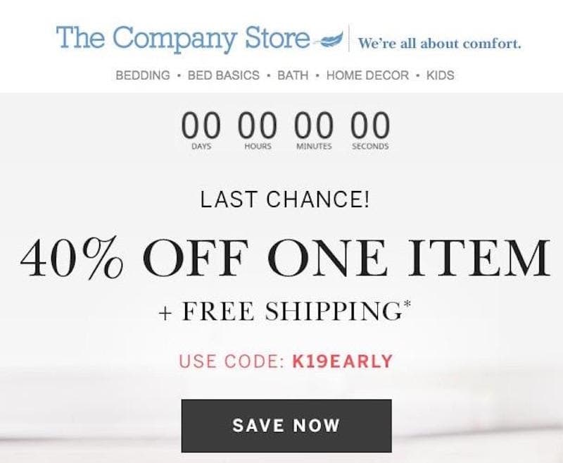 Email header with countdown timer Email header with countdown timer
