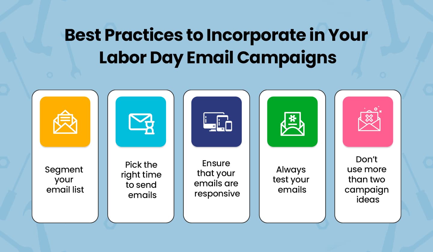 Best practices to incorporate in your Labor Day email campaigns Best practices to incorporate in your Labor Day email campaigns