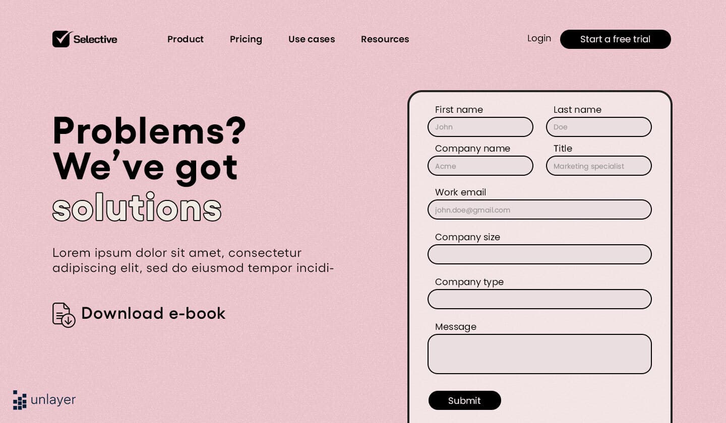 A landing page with multiple conversion points. A landing page with multiple conversion points. 
