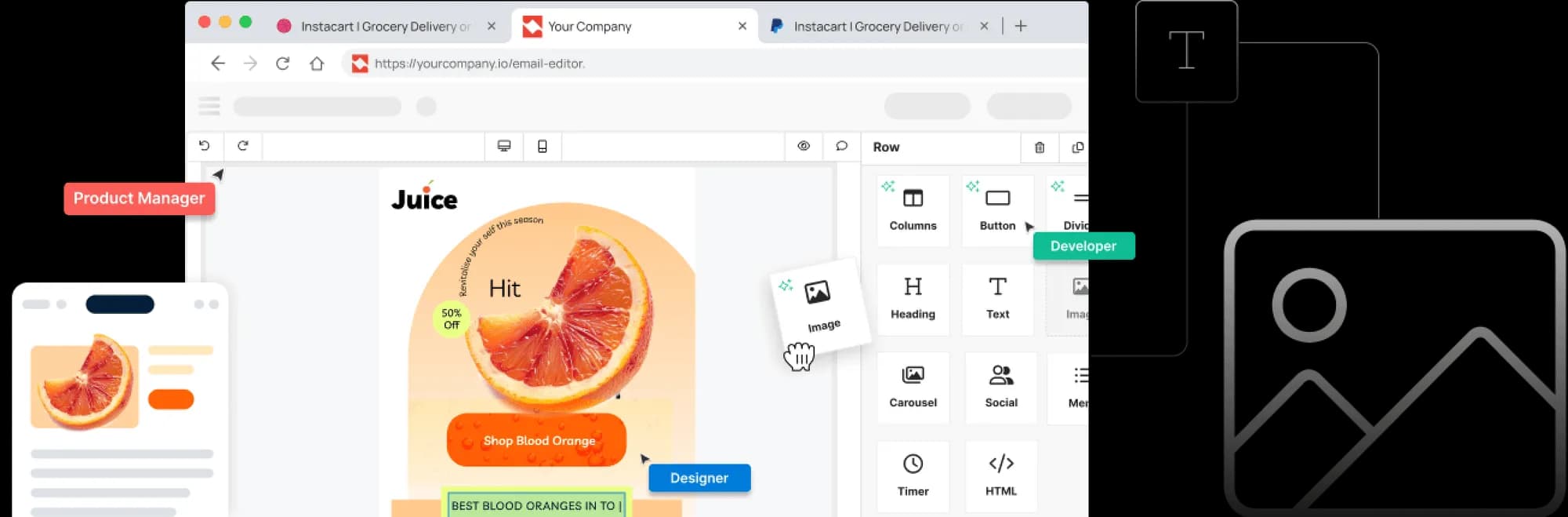 Unlayer Builder Interface