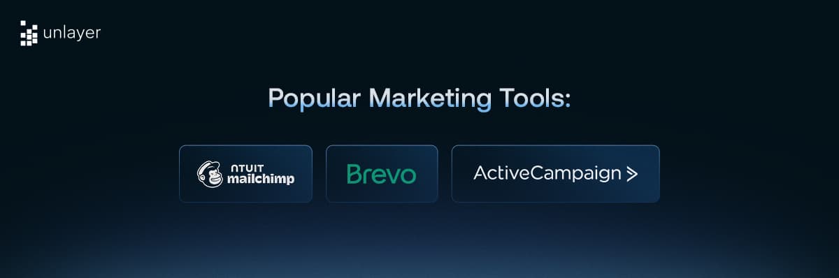 Names of popular marketing tools.