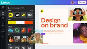 Canva’s brand kit example for consistent brand marketing.
