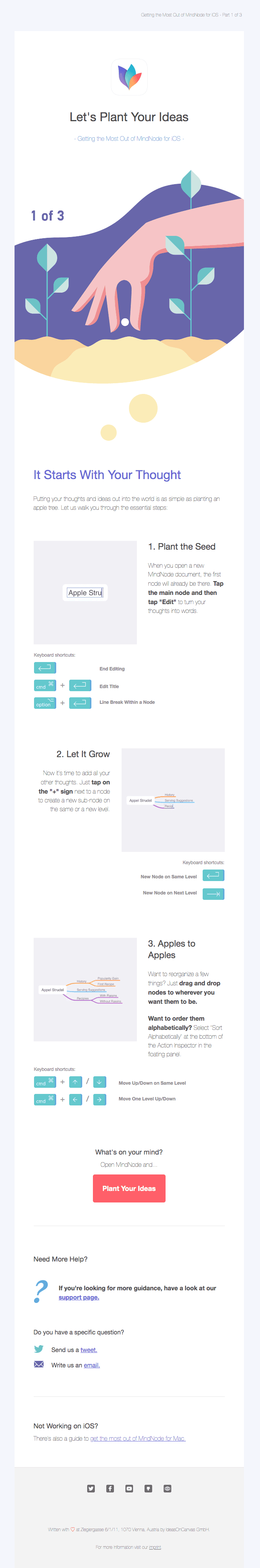 Effective email design from MindNode Effective email design from MindNode