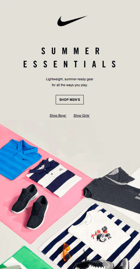Email example from Nike Email example from Nike