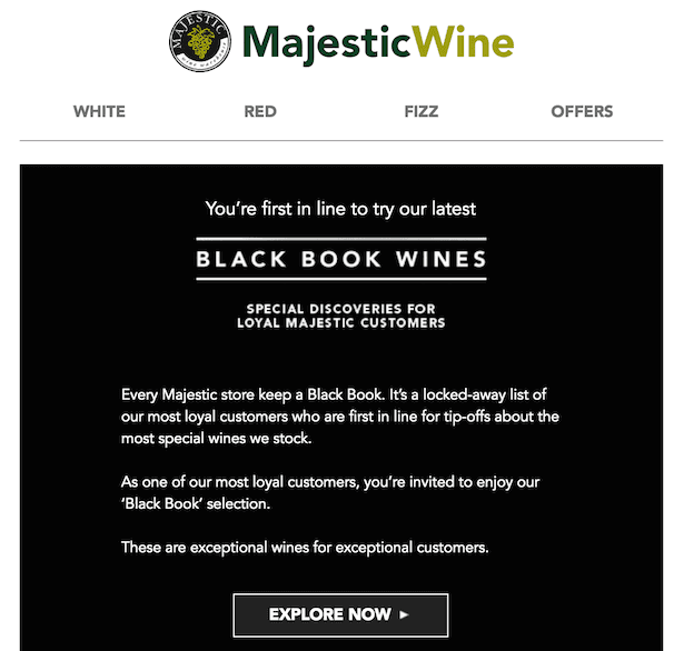 Loyalty email example Loyalty email example