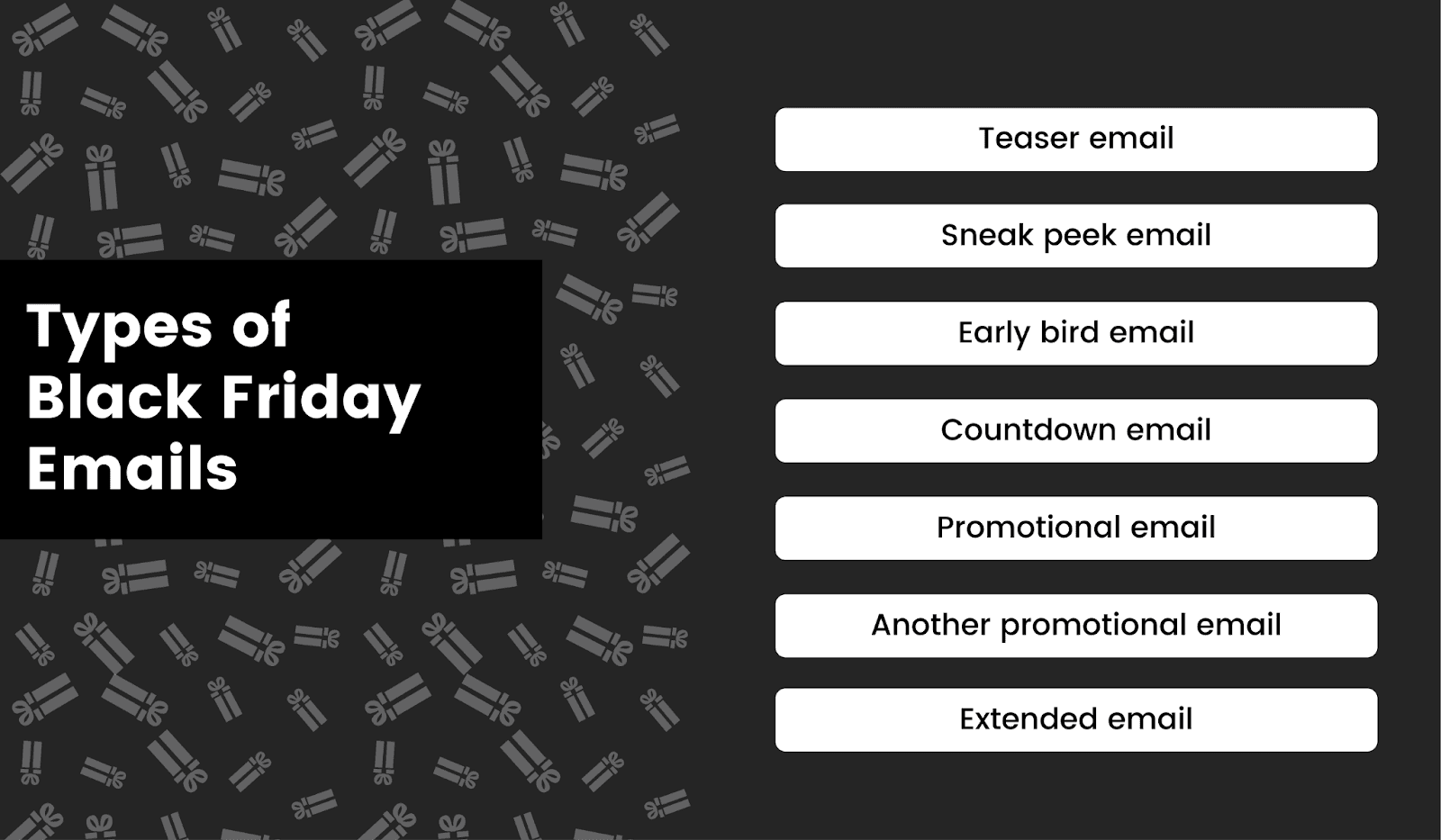 7 types of Black Friday emails 7 types of Black Friday emails