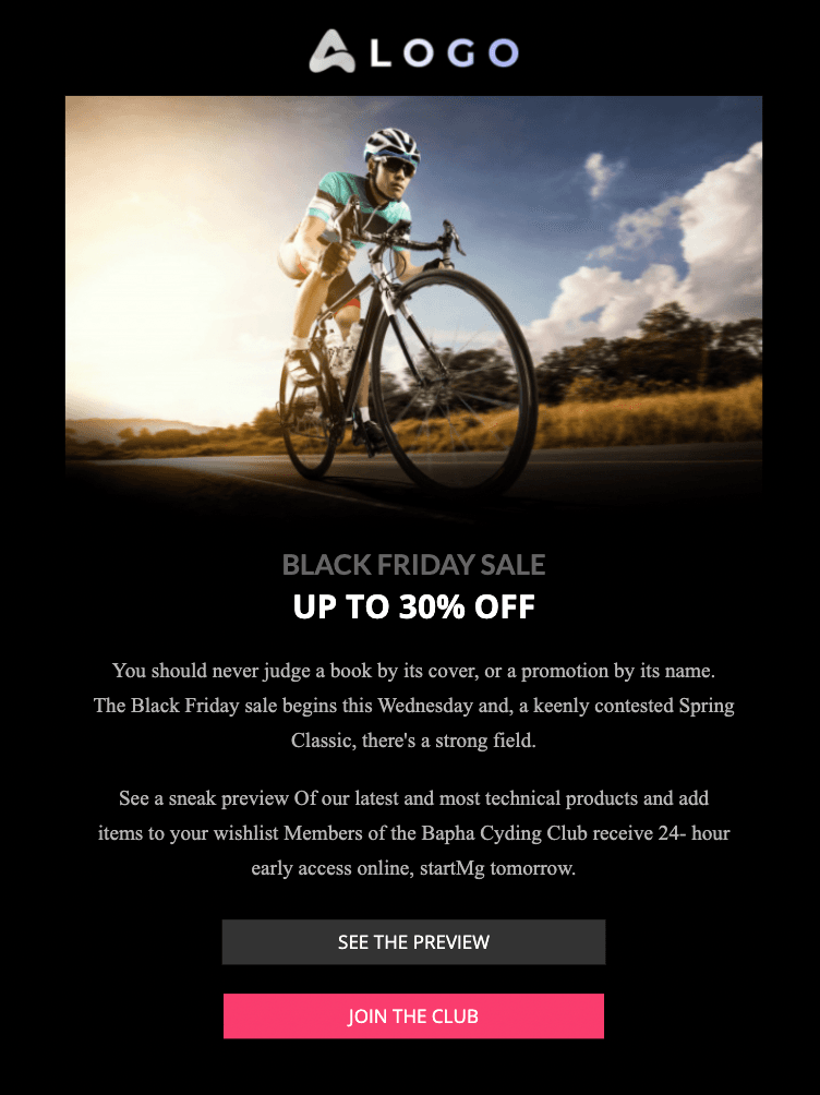 Black Friday email template Black Friday email template
