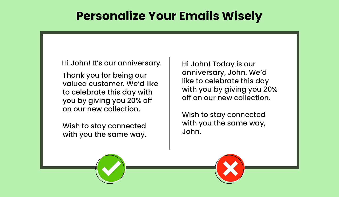 Add names in your emails wisely Add names in your emails wisely
