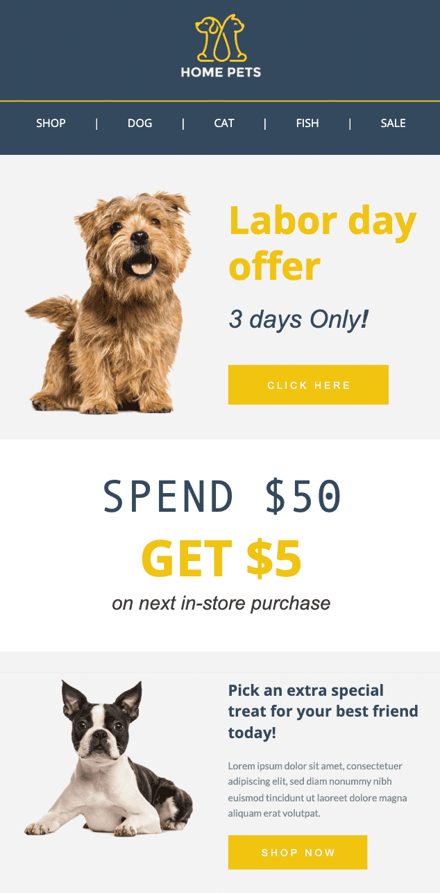 Labor Day email template from Unlayer Labor Day email template from Unlayer