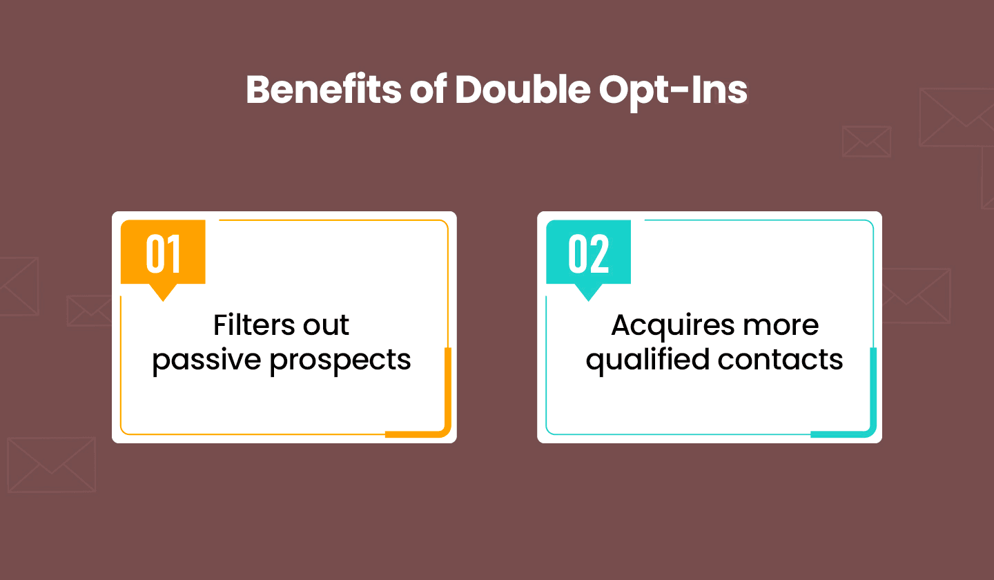 Advantages of double opt-ins Advantages of double opt-ins