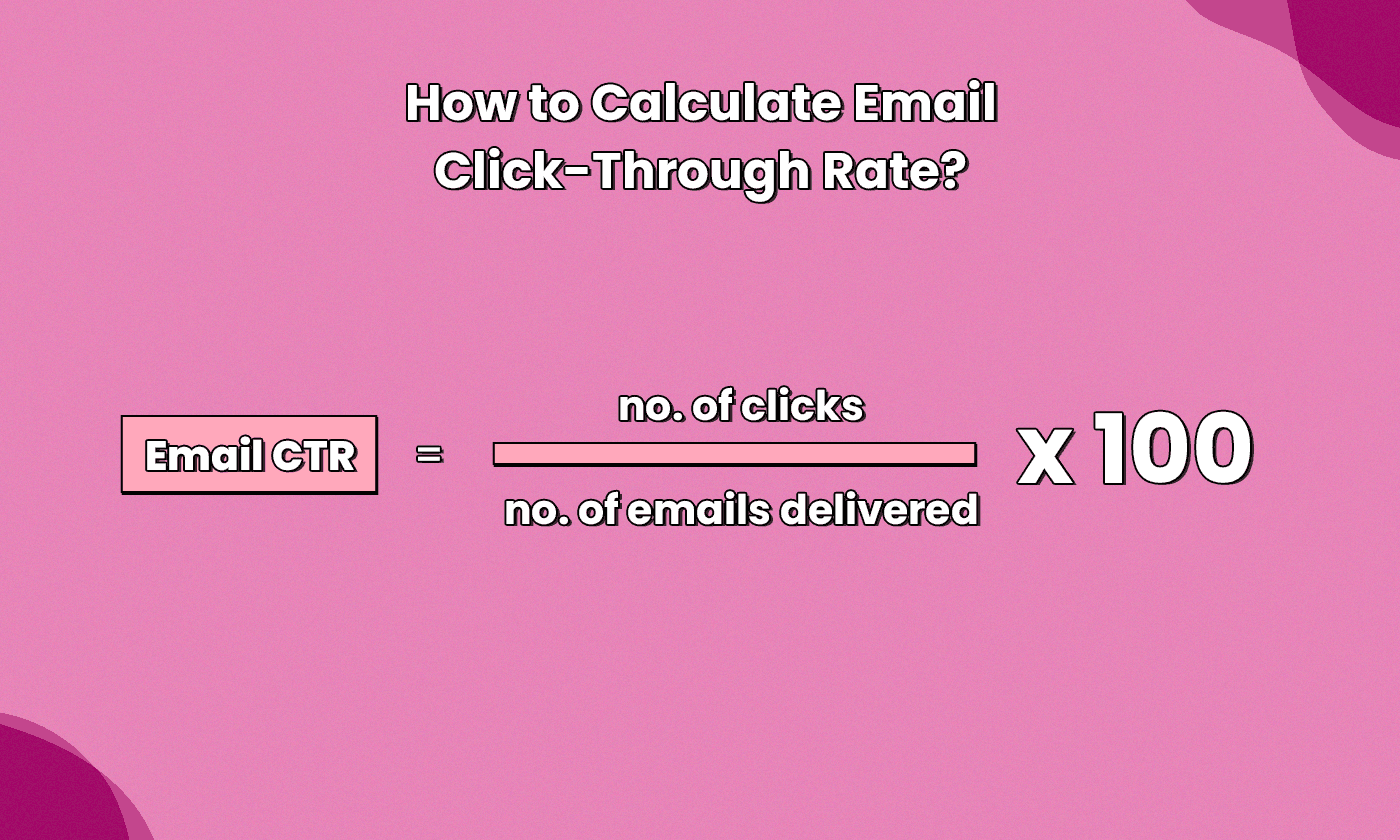 Formula to calculate email click-through rate. Formula to calculate email click-through rate.