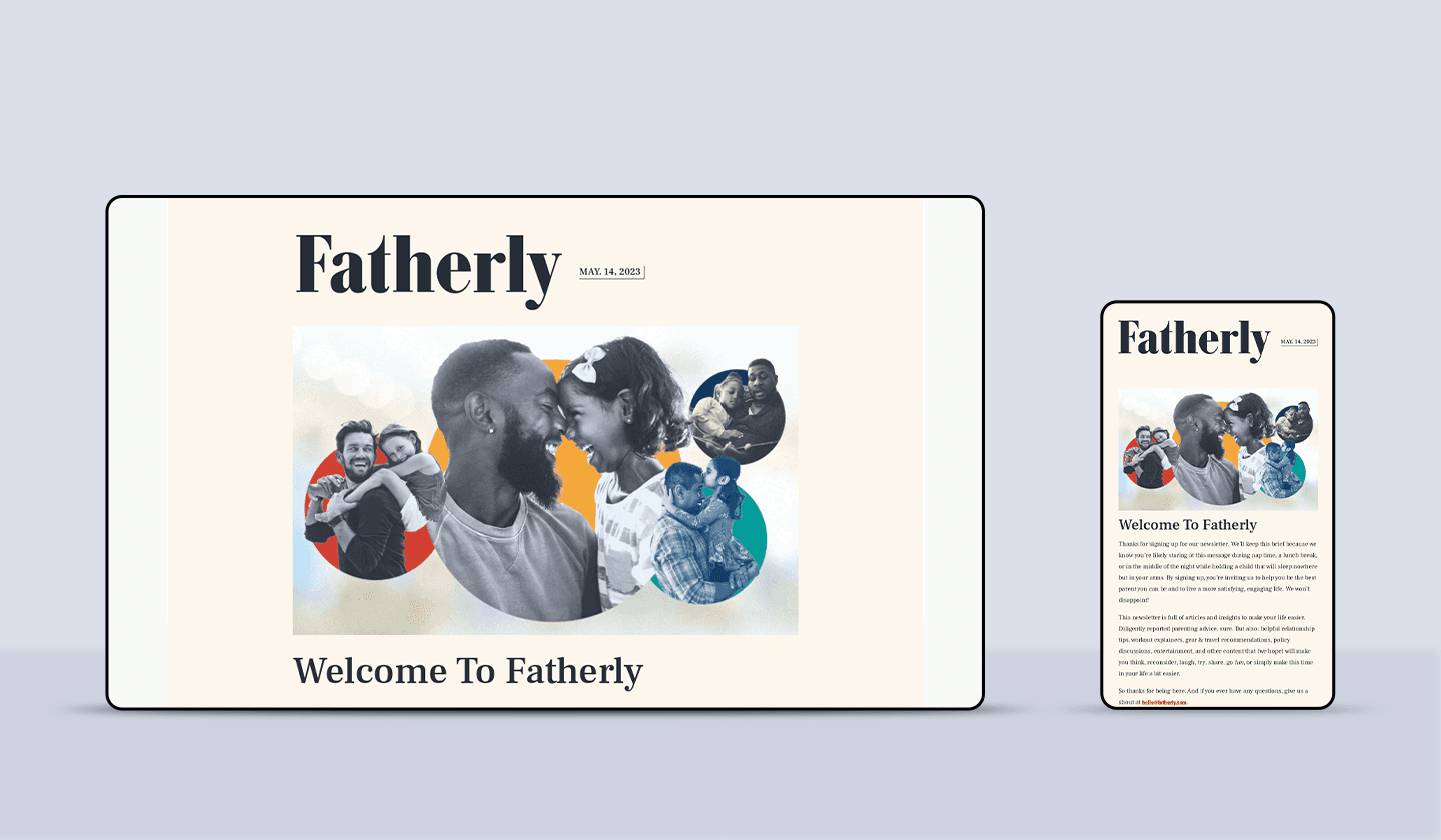 Responsive email example from Fatherly Responsive email example from Fatherly