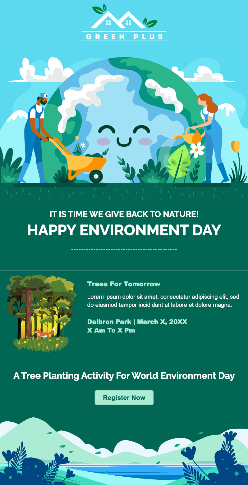 Environment Day March invitation email template. Environment Day March invitation email template.