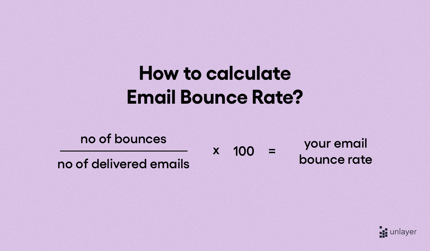 Formula for calculating email bounce rate. Formula for calculating email bounce rate.