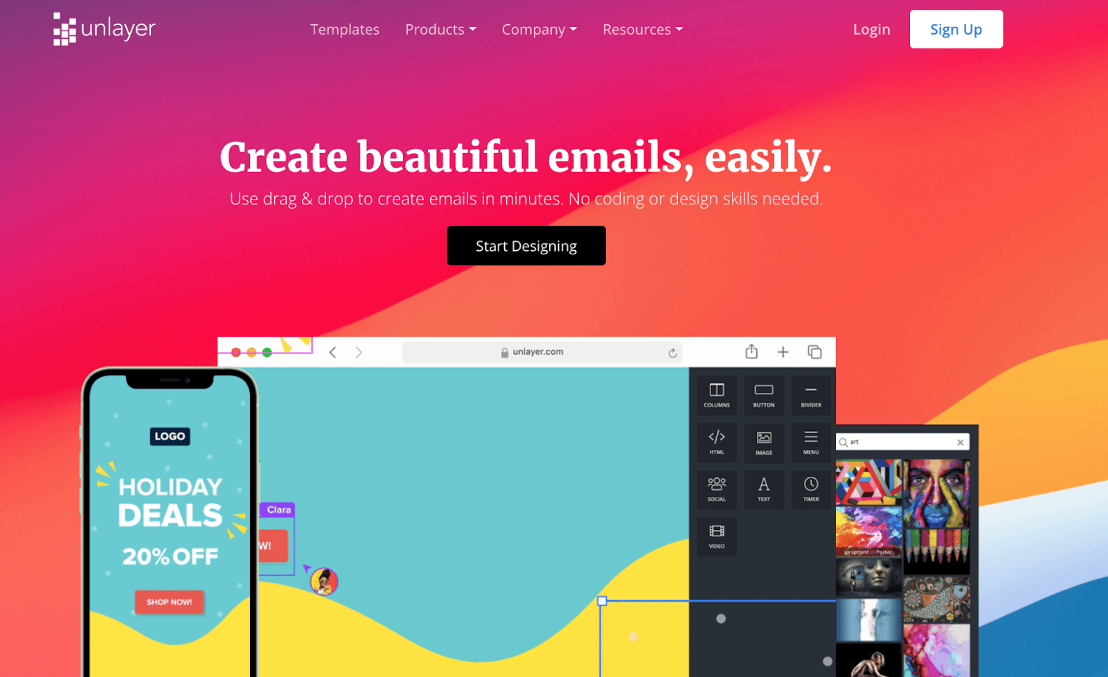 Unlayer as an example of a top lead generation landing page builder Unlayer as an example of a top lead generation landing page builder
