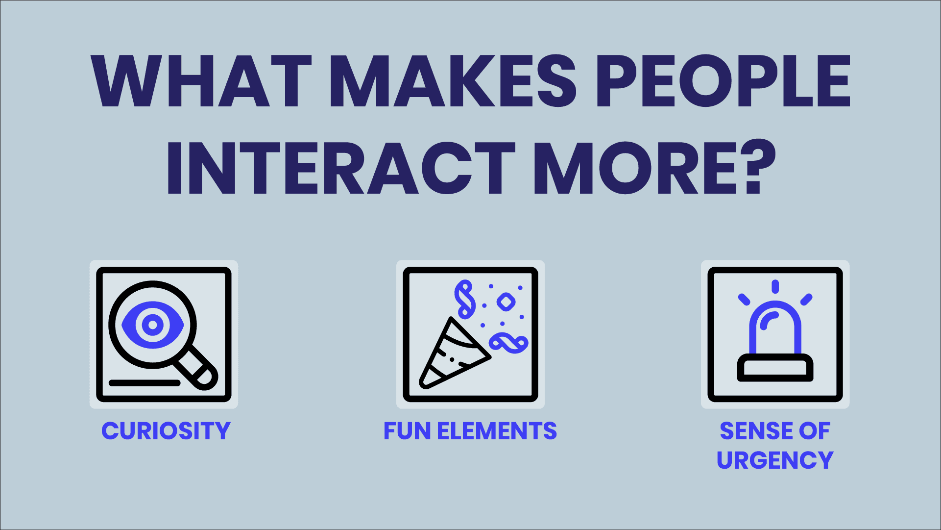 Elements that increase email interactivity. Elements that increase email interactivity.