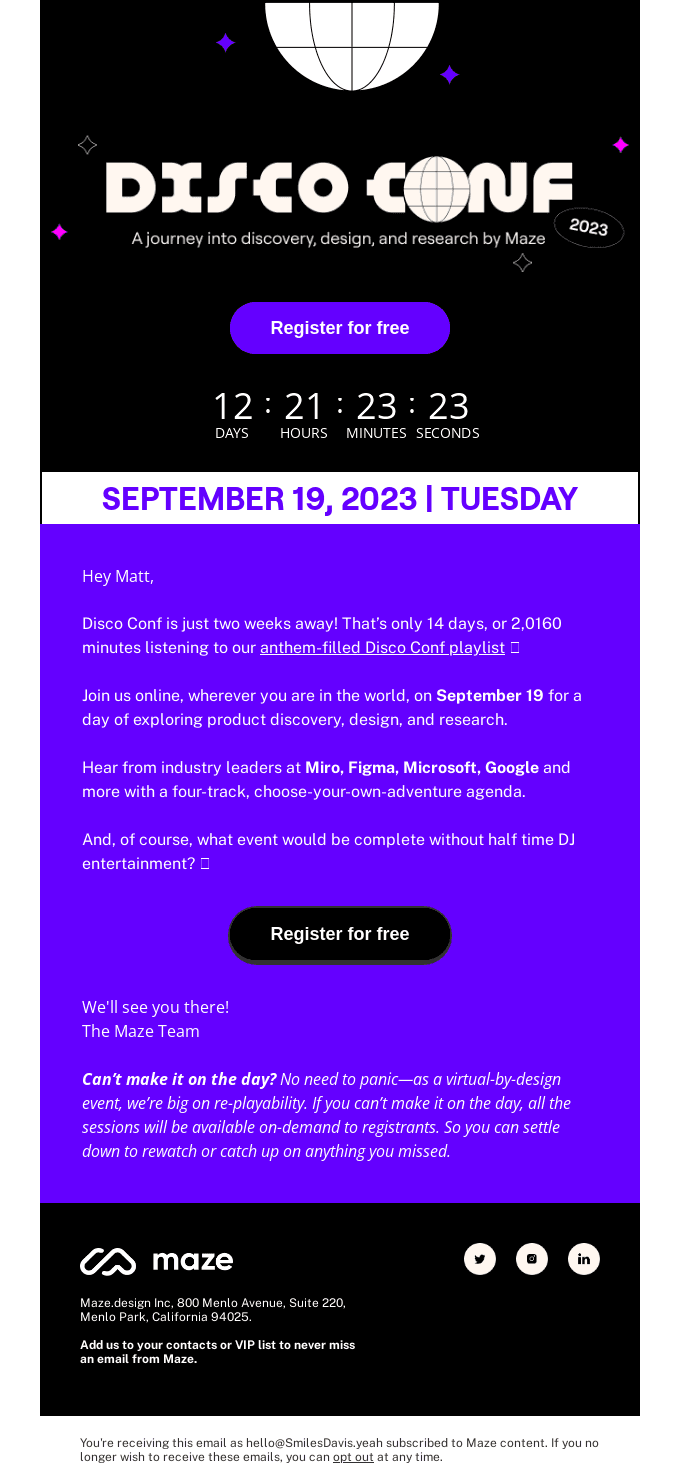 Conference management platform
