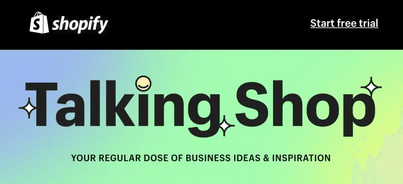Email banner by Shopify