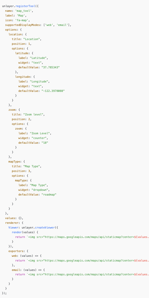Custom.js file for creating a custom tool. Custom.js file for creating a custom tool.