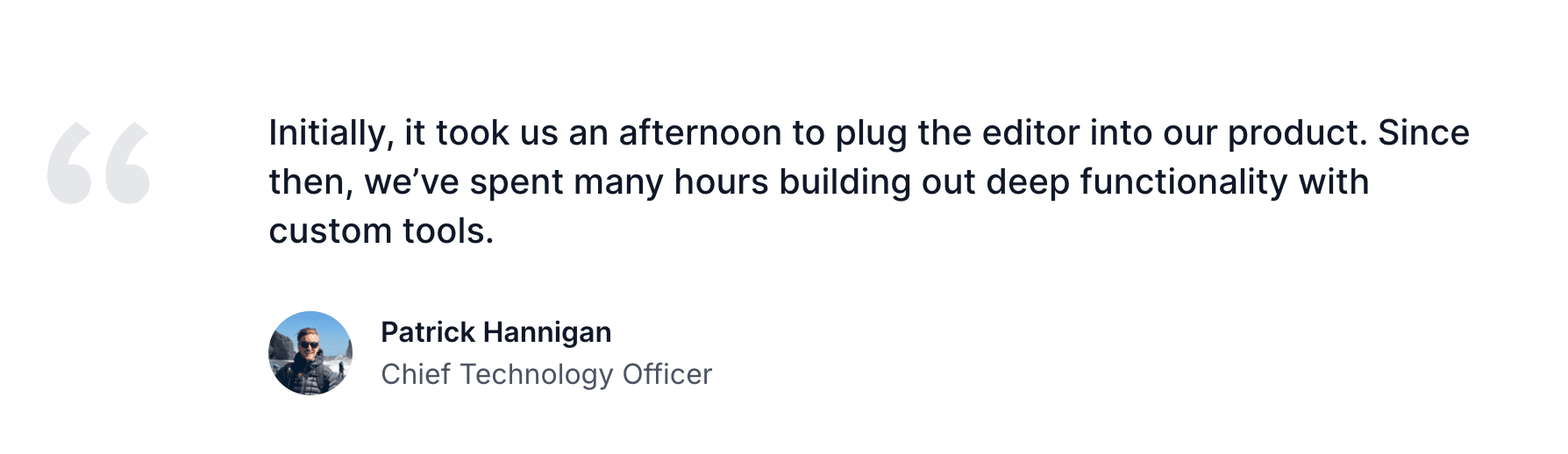 Hive CTO’s testimonial. Hive CTO’s testimonial.