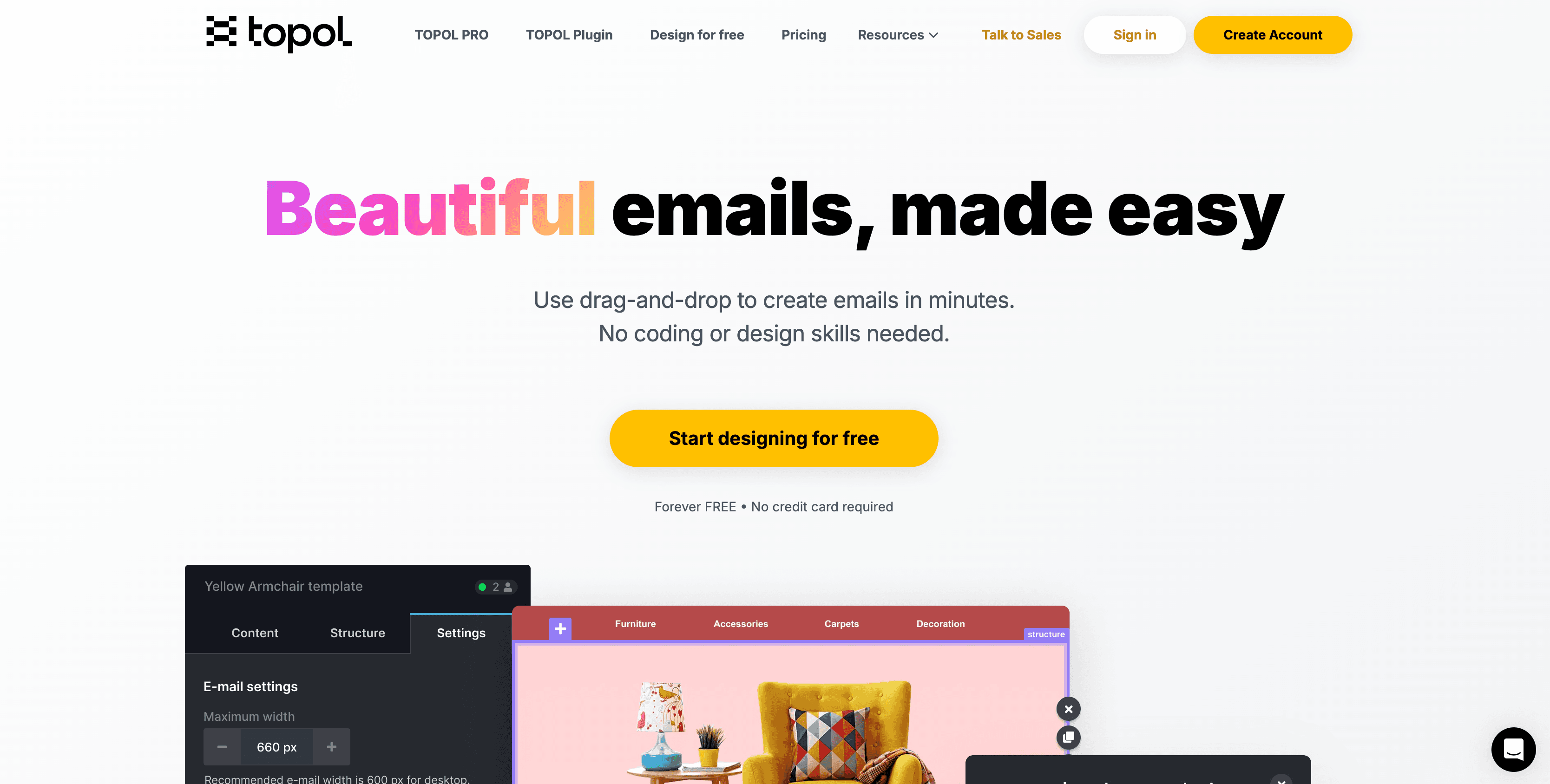 Topol.io’s homepage